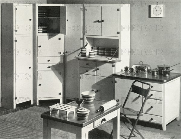 Kitchen furniture by Heal's, London', 1937.