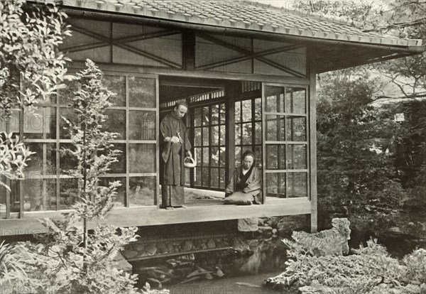 Namikawa San Feeding His Carp', 1910.