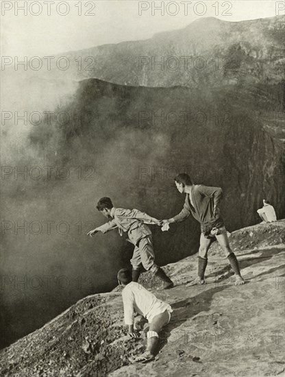 At the Crater's Brink, Aso-San', 1910.