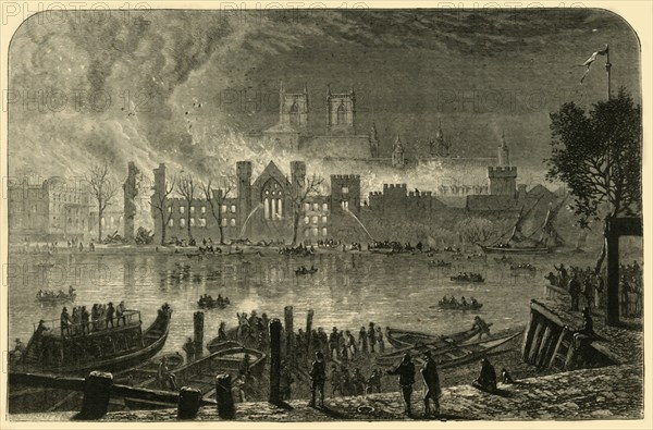 Destruction of the Old Houses of Parliament, October 16, 1834', (1881).