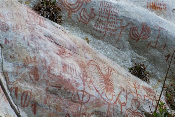 Pictography, Faical, San Ignacio, Cajamarca, Peru, 2015.