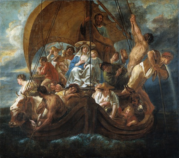 The Holy Family in a Boat , 1652.