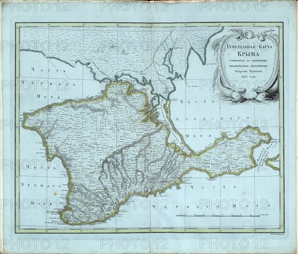 General map of Crimea, 1791.