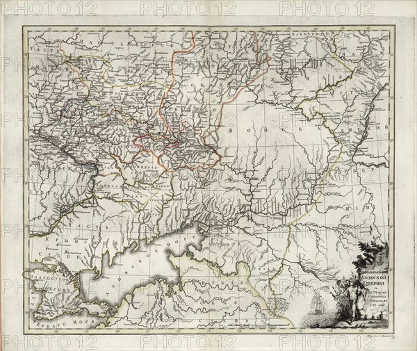 General Map of Azov Governorate, 1782.