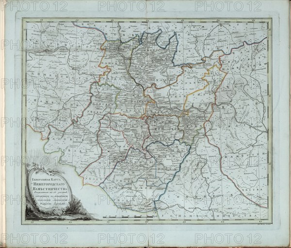 General Map of Nizhny Novgorod Governorate, 1788.