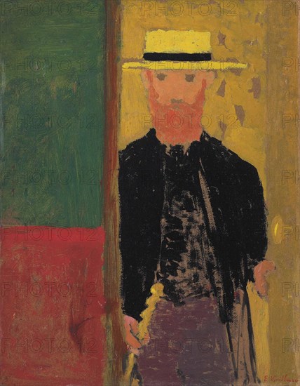 Self-Portrait with s straw hat, ca 1892.