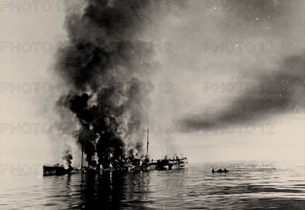 The sinking of icebreaker Alexander Sibiryakov by German cruiser Admiral Scheer on 25 August 1942.