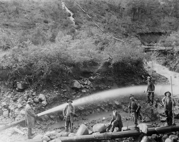 La Grange Mine Crew, California, 1890s.