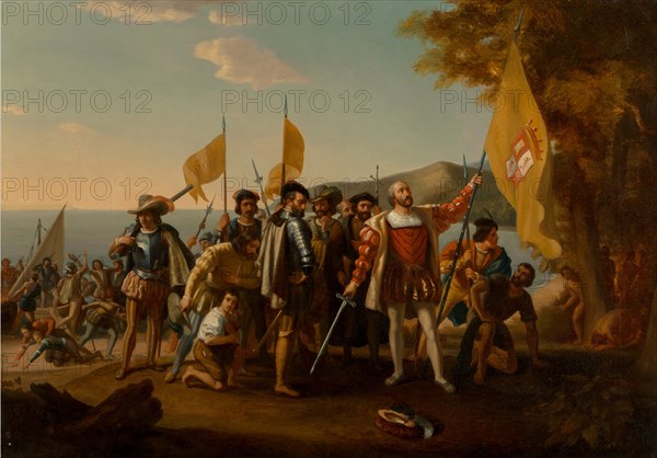 The Landing of Columbus , Second Half of the 19th cen..