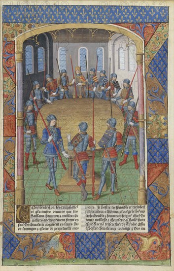 Lancelot du Lac. Le roi Arthur et les chevaliers de la Table ronde, 1494.