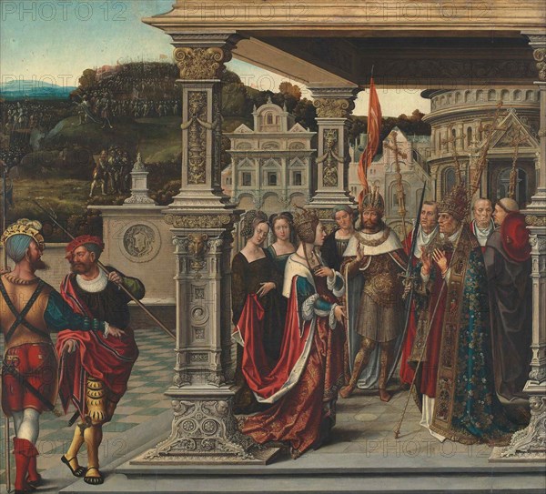 Saint Helena before the Pope in Rome, ca 1510-1520.