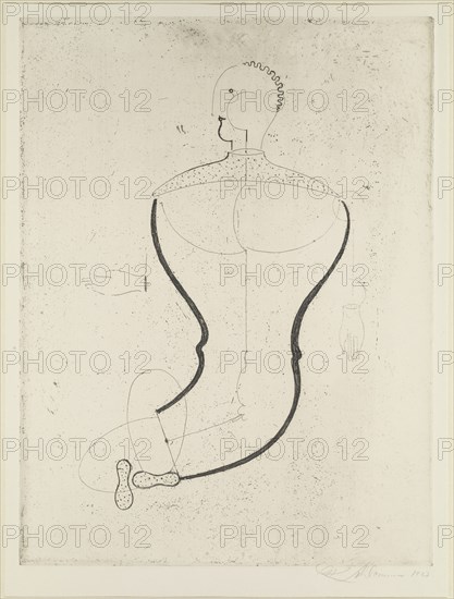 Abstract figure to the left, 1923.