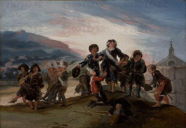 Children Playing Soldiers (Niños jugando a soldados), 1786.