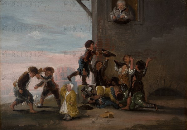 Children fighting for chestnuts (Niños peleándose por castañas), 1786.