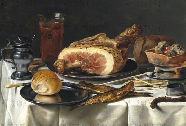 Still Life with Ham, 1625.