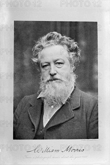 Portrait of William Morris, ca 1887.