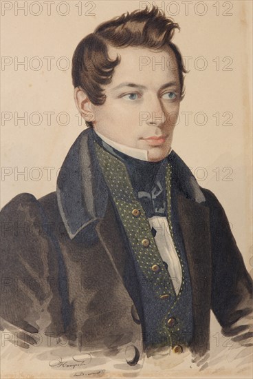 Portrait of Sergei Fyodorovich Plautin (1798-1881), 1830s.