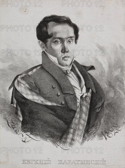Portrait of the poet Yevgeny Abramovich Baratynsky (1800-1844), 1828.