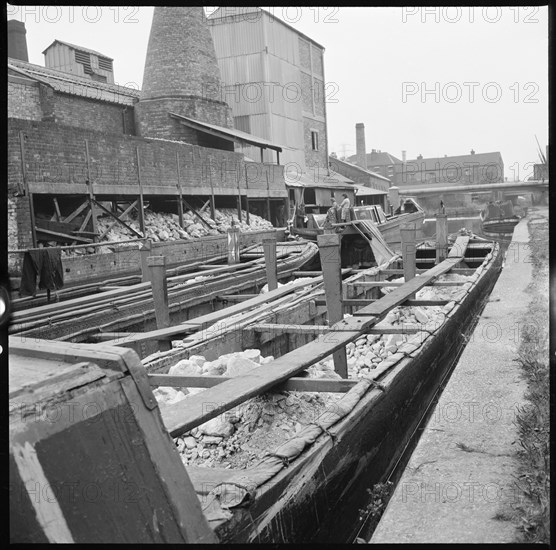 Barge on the Trent & Mersey Canal, Stoke-on-Trent, 1965-1968