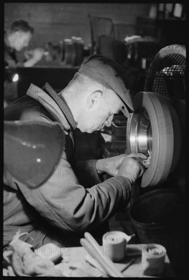 Workers at the Wear Flint Glass Works, Alfred Street, Millfield, Sunderland, 1961