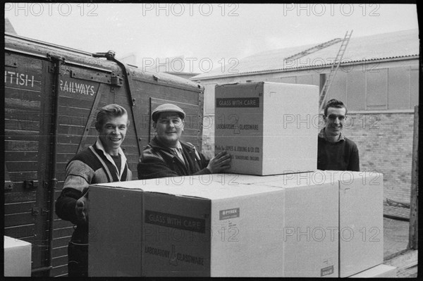 Workers at the Wear Flint Glass Works, Alfred Street, Millfield, Sunderland, 1961