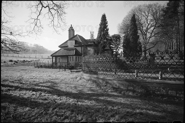 Old lodge and attached wall, Hamsterley Hall, County Durham, c1955-c1980