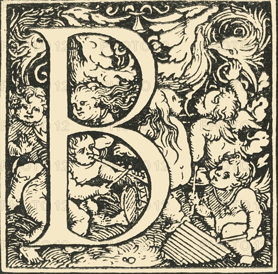B - An Alphabet by Hans Weiditz', c1520-1521, (1908).