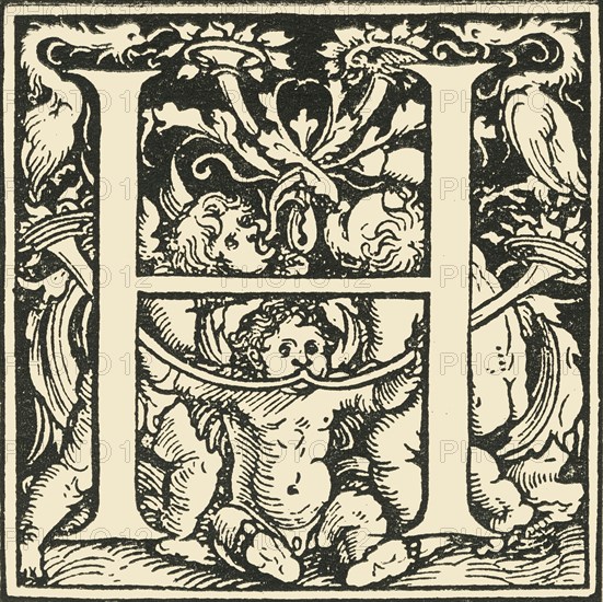 H - An Alphabet by Hans Weiditz', c1520-1521, (1908).