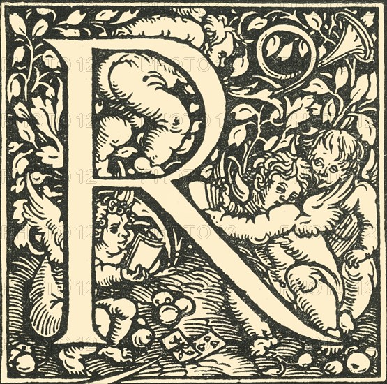 R - An Alphabet by Hans Weiditz', c1520-1521, (1908).