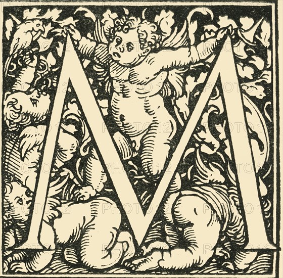 M - An Alphabet by Hans Weiditz', c1520-1521, (1908).