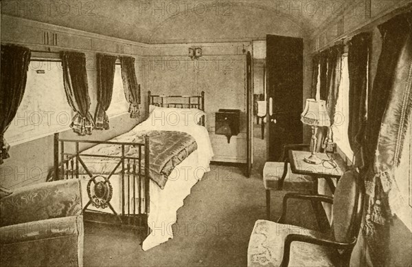 Bedroom, King's Saloon, London and North Eastern Railway', 1930.