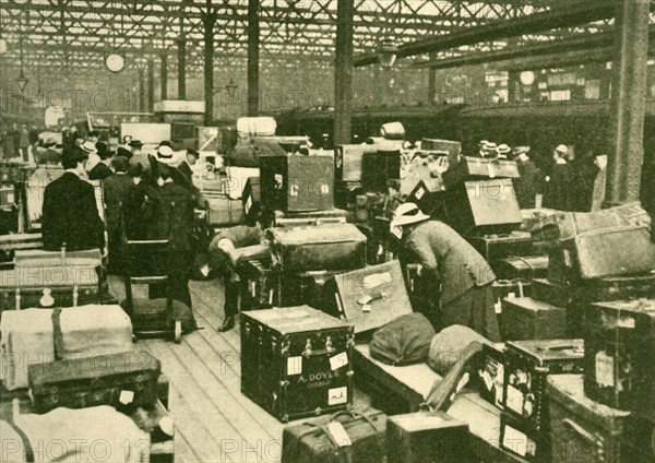 Piles of Luggage at Charing Cross Station', 1930.