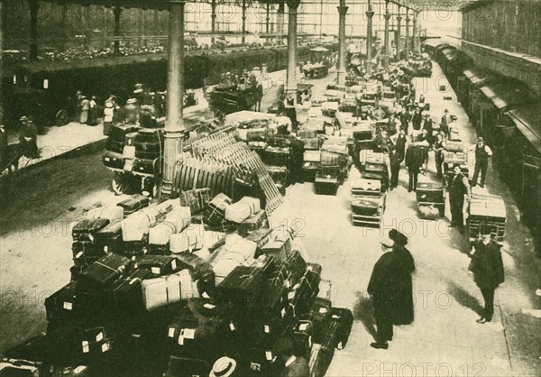 Passengers' Luggage at Talbot Road Station, Blackpool, in the Holiday Season', 1930.