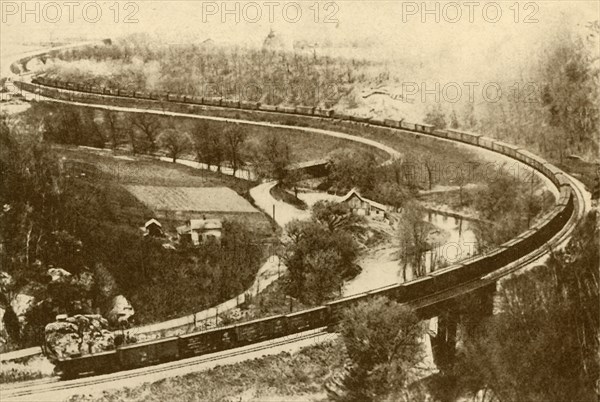 A Gigantic Goods Train of Fifty-Four Vans Drawn By One Engine, Chicago and North West Railway', 193