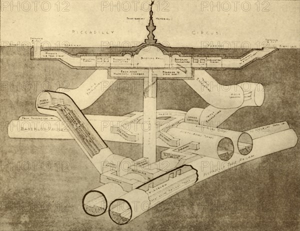 The New Piccadilly Circus Tube Station', 1930.
