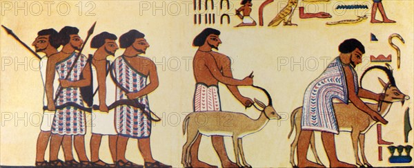 How An Ancient Egyptian Painted The Coming Of The Israelites Into Egypt', c1930.