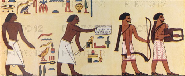 How An Ancient Egyptian Painted The Coming Of The Israelites Into Egypt', c1930.