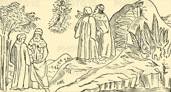 Dante in Purgatory Sees The Vision of Beatrice', c1930.