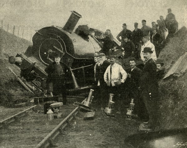 Floods v. Railway Engine - A Collapse Near St. Erth', 1901.