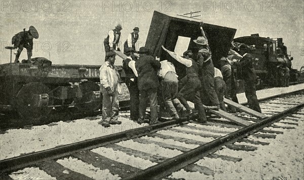 A Special Goods Train Takes It On The Rails', 1901.