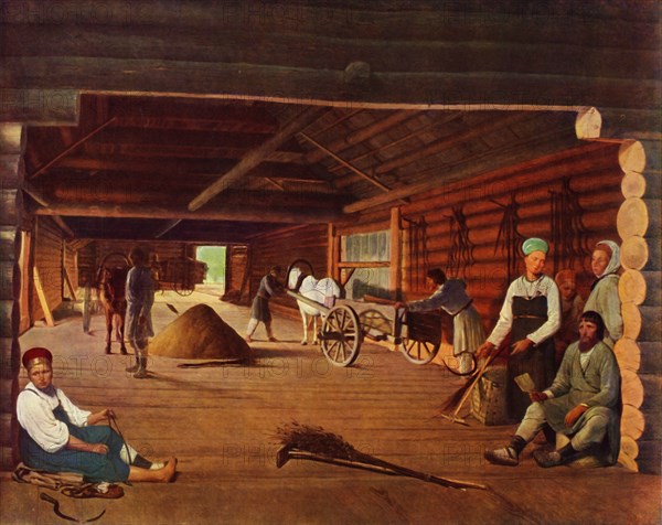 Flailing the Grain', c1821, (1965).