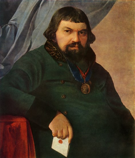 Portrait of Obrazstsov, a Merchant from Rshev', 1830s?, (1965).