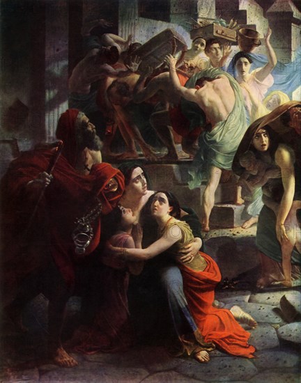 'The Last Day of Pompeii', 1833, detail, (1965).  Creator: Karl Briullov.