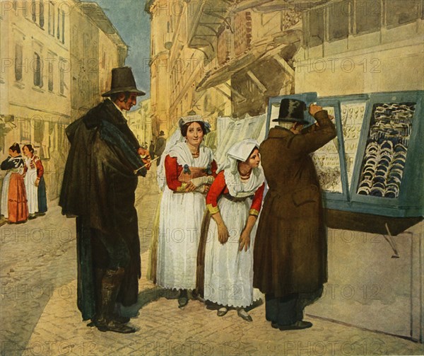 The Bridegroom Campagnuolo choosing Earrings for his Bride', 1838, (1965).