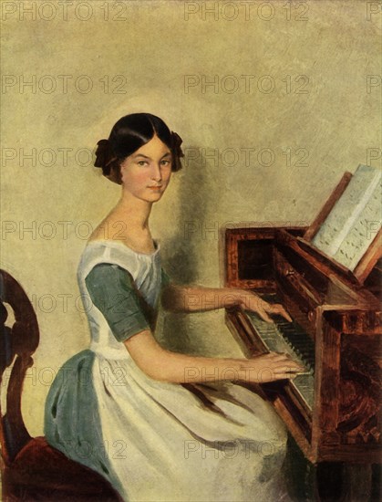 Portrait of Nadezhda Petrovna Zhdanovichova', 1849, (1965).