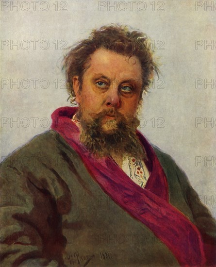 Portrait of the Composer Modest Petrovich Mussorgsky', 1881, (1965).