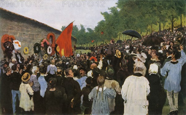 Annual Celebration by the Wall of the Communards at the...Cemetery in Paris', 1883, (1965).