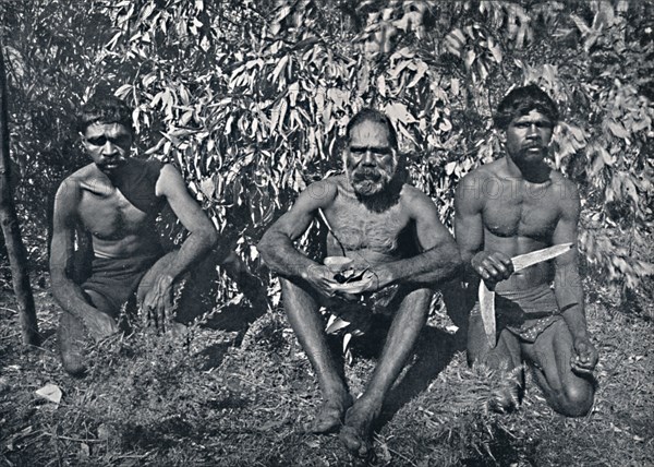 New South Wales Aborigines - King Billy and his A.D.C.'s, c1900.