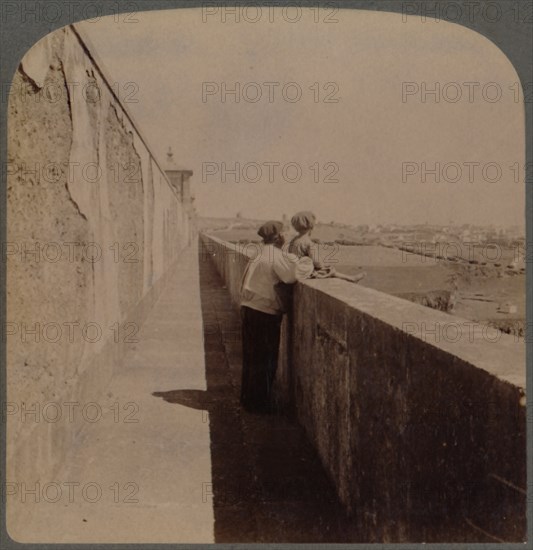 Long walk along the old Aqueduct - (1729-49) - supplies city with water, Lisbon, Portugal', 1902.