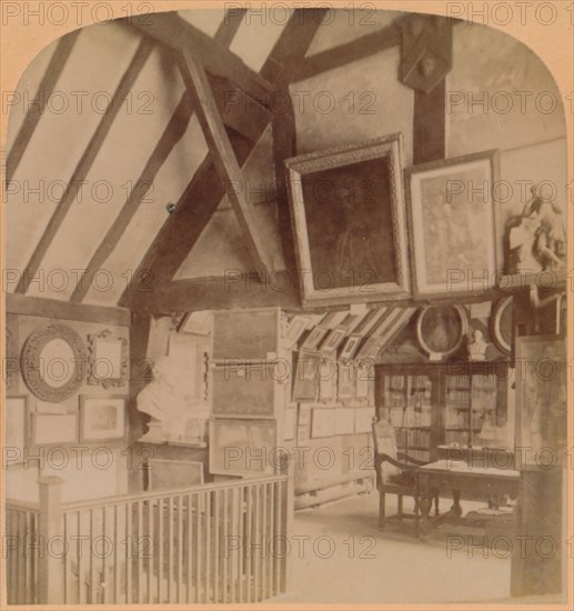 The Library in Shakespeare's House, Stratford-on-Avon, England', 1900.